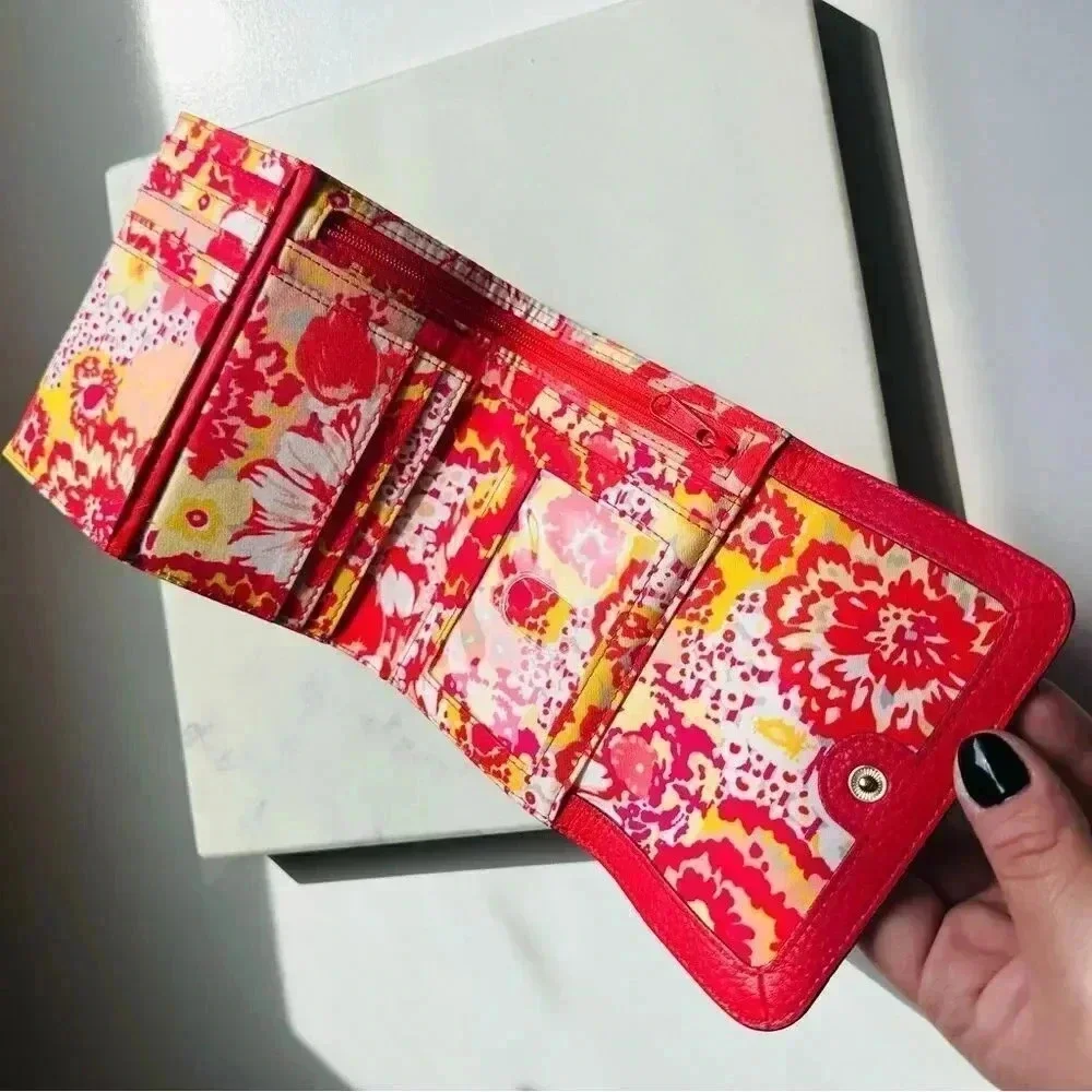Vera Bradley Leather Riley Compact Wallet - Picture 4 of 6